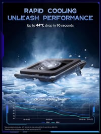 llano RGB Gaming Laptop Cooler 15-19 Hüvelykes Hűtőpad USB 3 Port 2