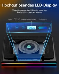 llano RGB Gaming Laptop Cooler 15-19 Hüvelykes Notebookhoz Turbó Ventilátorral és USB Hub-bal 6
