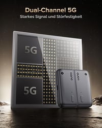 Bezdrôtový HDMI vysielač a prijímač llano S850 USB-C, 1080P, čierny 6