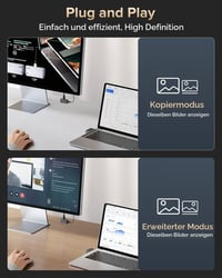 Bezdrôtový HDMI vysielač a prijímač llano S850 USB-C, 1080P, čierny 3