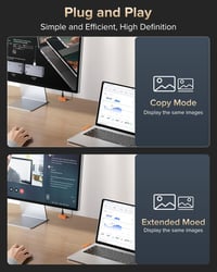 Bezdrôtový HDMI vysielač a prijímač llano S850 USB-C, 4K vstup, 1080P@60Hz výstup, dosah 50 m, Plug and Play, 5G+2,4G, pre telefón, notebook, TV a projektor, oranžový 3