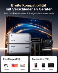 Bezdrôtový HDMI vysielač a prijímač llano S850 USB-C, bezdrôtový prenos obrazu 1080P, sivý 6