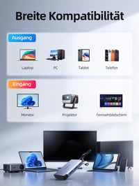 llano USB-C duálny HDMI splitter 4K 60Hz MST rozbočovač pre dva monitory s PD 100W nabíjaním 8