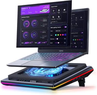 llano V12 Ultra laptop hűtőpad RGB, intelligens hőmérséklet-szabályozás, 15-21 colos laptopokhoz 1