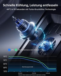 llano V12 Ultra laptop hűtőpad RGB, intelligens hőmérséklet-szabályozás, 15-21 colos laptopokhoz 3