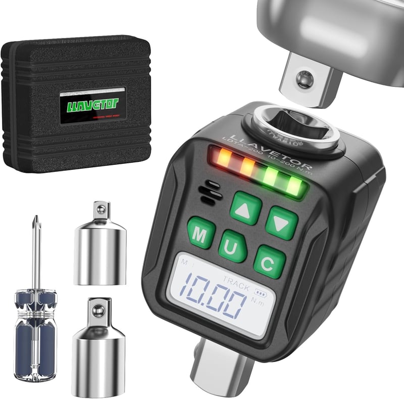 LLAVETOR Digitális Nyomatékmérő Adapter 1/2" 17-340 Nm Kerékpár Motorkerékpár Autó Javításhoz