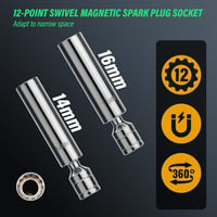 LLAVETOR Nyomatékkulcs 3/8" 5-60 Nm Kerékpár Motorkerékpár Autó Szett Mágneses Gyújtógyertya Hüvely 6
