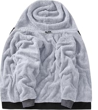 LLdress fiú fleece kabát kapucnival, meleg téli pulóver cipzárral 2