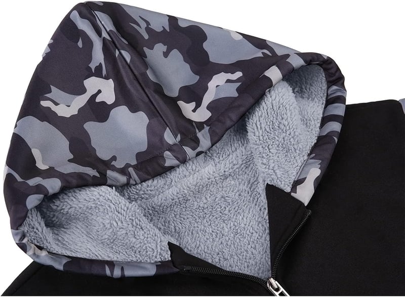 LLdress fiú fleece kabát kapucnival, meleg téli pulóver cipzárral