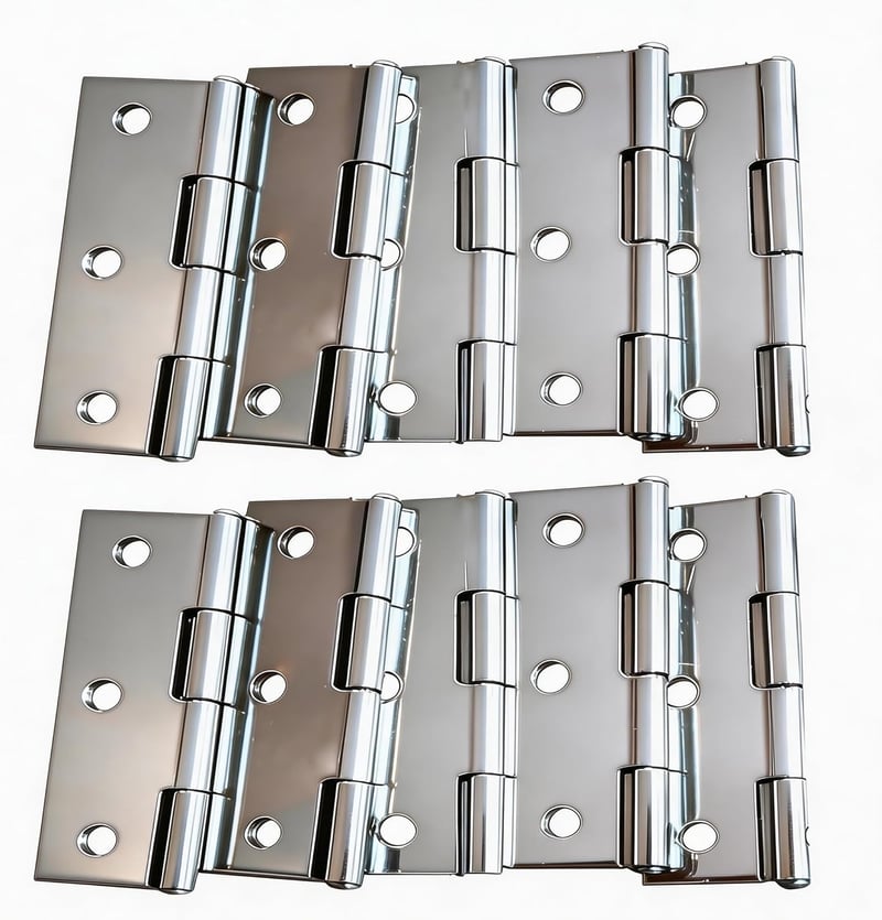 LLRY 10 db rozsdamentes acél ajtópánt 55x34mm bútor zsanér