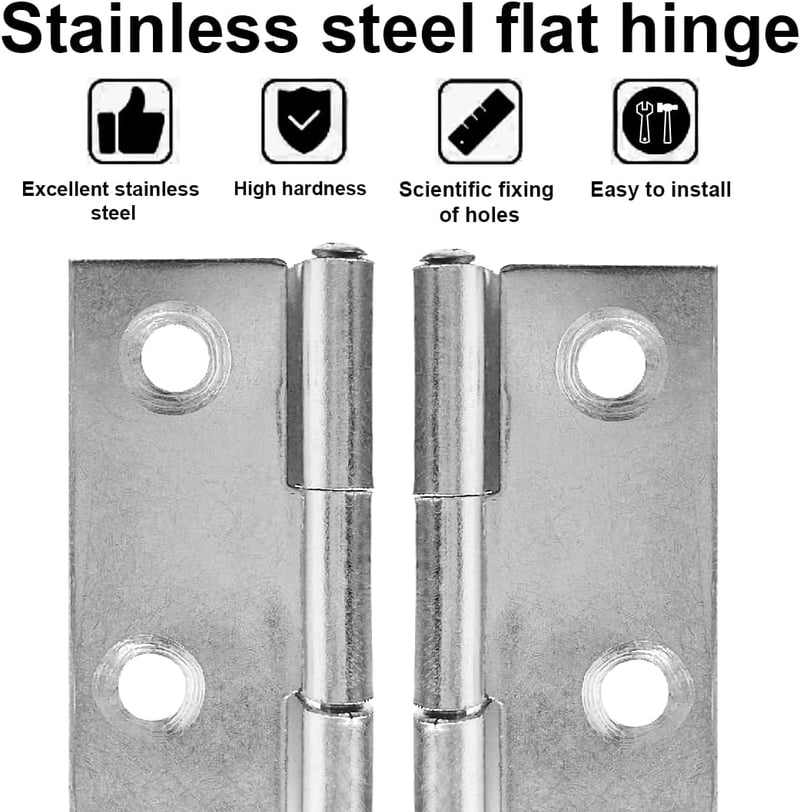 LLRY 10 db rozsdamentes acél ajtópánt 55x34mm bútor zsanér
