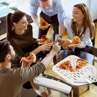 Lmaqfum 4 részes pizzakészlet: perforált lapát, alumínium spatula, pizzavágó, kefe 4