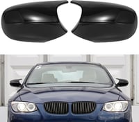 LMYDIDO Fekete Visszapillantó Tükör Borítás BMW E81 E82 E87 E88 E90 E91 E92 E93 2010-2013 LCI Modellekhez - ABS Anyagú Tükörkupak Csere 2
