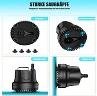 Lnicez Mini Merülő Szivattyú 25W 1500L/h - Akváriumokhoz, Kerti Tavakhoz, Szökőkutakhoz, Alacsony Vízszintű Szivattyúzáshoz, Túlmelegedés El 5