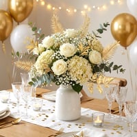 Lnngub 30 bucăți flori artificiale mini frunze aurii eucalipt bujor levănțică snop de orez caprifoi frunză de salcie trandafir decorațiuni pentru nuntă petrecere Crăciun 6