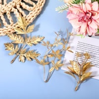 Lnngub 30 bucăți flori artificiale mini frunze aurii eucalipt bujor levănțică snop de orez caprifoi frunză de salcie trandafir decorațiuni pentru nuntă petrecere Crăciun 4