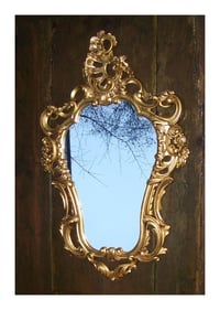 Lnxp Antik Barokk Fali Tükör - Arany Retro Dekoráció 50x76 cm - Időjárásálló Műanyag Kerettel - Elegáns Lakberendezési Elem 2