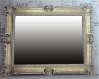 Lnxp Barokk Fali Tükör Arany-Fehér Színben 90x70 cm - Antik Rokokó Stílusú Díszített Kerettel, Nappali Dekoráció, Olasz Gyártmány 1