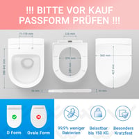 LOBENSWERK WC sedadlo typu D, krátke, s pomalým sklápaním, antibakteriálne – biele 3