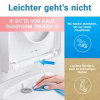 LOBENSWERK WC sedadlo typu D, krátke, s pomalým sklápaním, antibakteriálne – biele 6