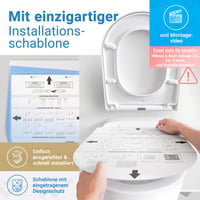 Capac WC Lobenswerk, formă D alungită, cu închidere lentă (soft-close), material antibacterian și rezistent la UV, montare ușoară 3