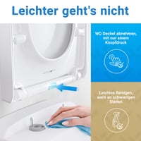 Capac WC Lobenswerk, formă D alungită, cu închidere lentă (soft-close), material antibacterian și rezistent la UV, montare ușoară 4