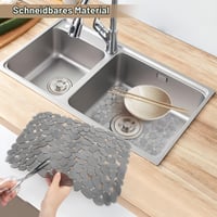 LOBVABA Podloga za sudoper 2 kom., 40x30 cm, zaštitna podloga za sudoper s uzorkom kamenčića, podloga za ocjeđivanje posuđa, za kuhinjski sudoper 5