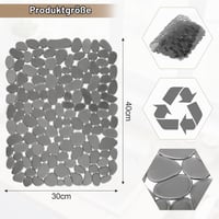 LOBVABA Podloga za sudoper 2 kom., 40x30 cm, zaštitna podloga za sudoper s uzorkom kamenčića, podloga za ocjeđivanje posuđa, za kuhinjski sudoper 2