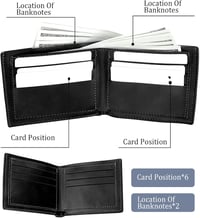 LOCCY Férfi Bőr Pénztárca Kompakt Méret Fekete Barna Színben Modern Dizájn Slim Wallet Kártyatartó 3