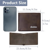 LOCCY Férfi Bőr Pénztárca Kompakt Méret Fekete Barna Színben Modern Dizájn Slim Wallet Kártya Tartó 2