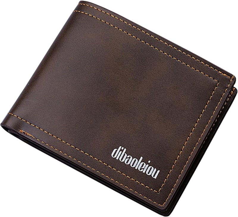 LOCCY Férfi Bőr Pénztárca Kompakt Méret Fekete Barna Színben Modern Dizájn Slim Wallet Kártya Tartó
