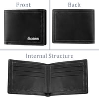LOCCY Férfi Bőr Pénztárca Kompakt Méret Fekete Barna Színben Modern Dizájn Slim Wallet Kártyatartó 5