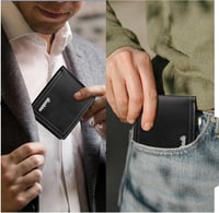 LOCCY Férfi Bőr Pénztárca Kompakt Méret Fekete Barna Színben Modern Dizájn Slim Wallet Kártyatartó 7