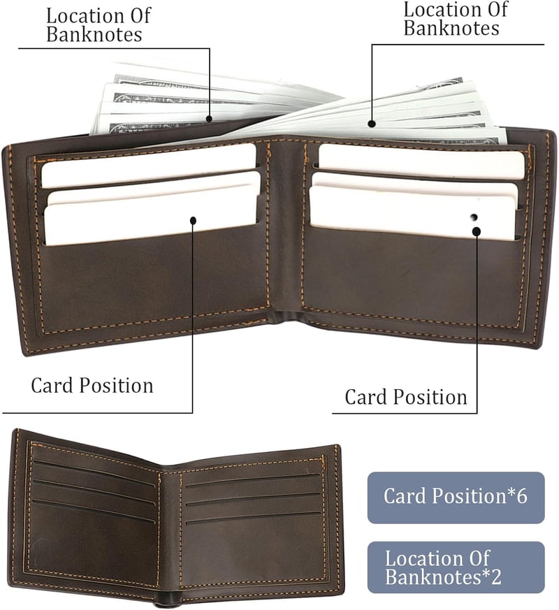 LOCCY Férfi Bőr Pénztárca Kompakt Méret Fekete Barna Színben Modern Dizájn Slim Wallet Kártya Tartó