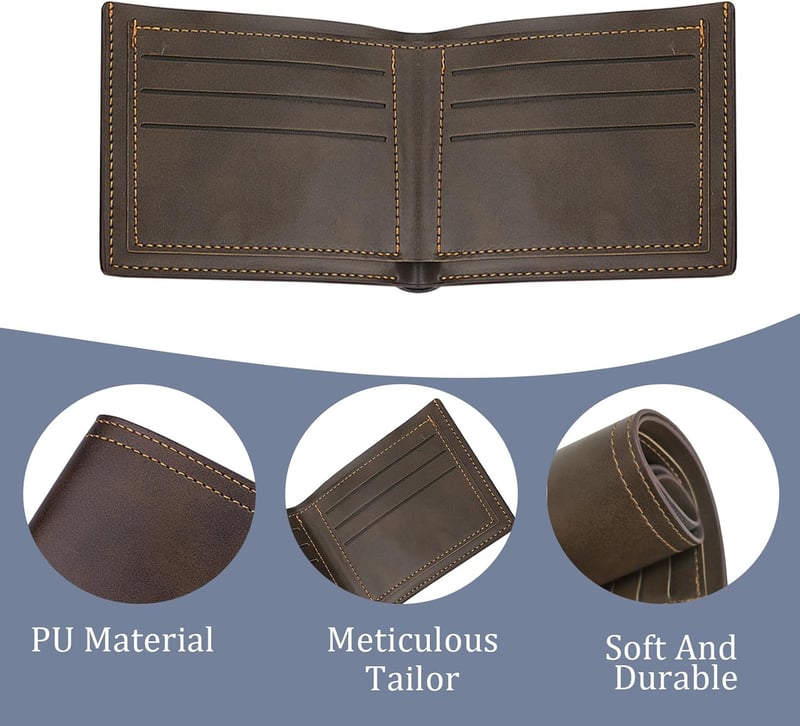 LOCCY Férfi Bőr Pénztárca Kompakt Méret Fekete Barna Színben Modern Dizájn Slim Wallet Kártya Tartó