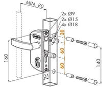Locinox Green LAKZ P1 Kerti kapu zár rozsdamentes acél mechanizmussal 5