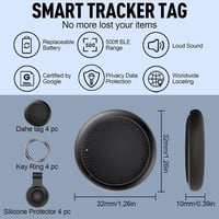Inteligentný Bluetooth lokátor LocLynx, vyhľadávač kľúčov, Android, balenie 4 ks, vodotesnosť IP67, na kľúče/peňaženku/bicykel/batožinu 4