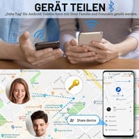 Inteligentný Bluetooth lokátor LocLynx, vyhľadávač kľúčov, Android, balenie 4 ks, vodotesnosť IP67, na kľúče/peňaženku/bicykel/batožinu 7