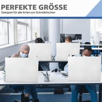 LOEPENLE Separator de birou, 8 bucăți, Paravan pliabil pentru birou, formă de U, separator de spațiu pentru școală și birou, cu 8 etichete, protecție pentru masa de bibliotecă 5
