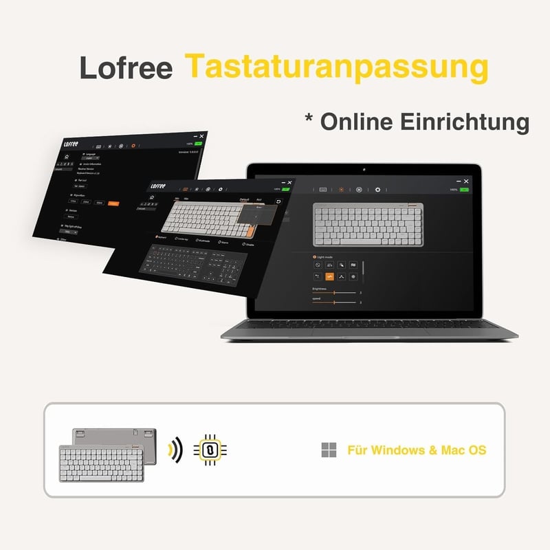 LOFREE Flow Lite100 Mechanikus Billentyűzet Vezeték Nélküli Bluetooth Mármor - marble