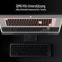 Nízkoprofilová mechanická klávesnica LOFREE Flow2 (nemecké rozloženie) – hliníková zliatina, hmatové spínače Pulse, nabíjateľná bezdrôtová, 3 režimy pripojenia, Win a Mac – vesmírne sivá, 100 % 6