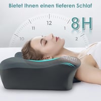 LOFTER Silkena ergonomikus nyaki memóriahabos párna oldalt, háton és hason alvóknak, légáteresztő, sötétszürke 7
