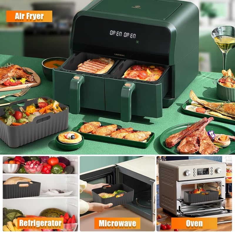 LofyJoy szilikon forma légfriteusz Ninja Dual Zone AF400EU AF300EU szürke 2db