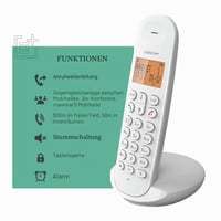Logicom ILOA 150 DECT vezeték nélküli telefon - kihangosító, 300 m hatótáv, fehér 4