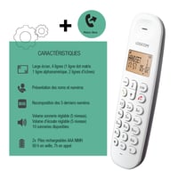 Bezdrôtový telefón Logicom ILOA 150 DECT – Hlasitý odposluch – Veľký 4-riadkový displej – Dosah 300 m – Doba hovoru 7 h – Baklažánovo fialová 2