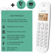 Logicom Iloa 155T DECT vezeték nélküli telefon, 15 perces üzenetrögzítés, kihangosítás 2