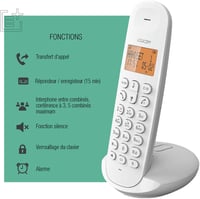 Logicom Iloa 155T DECT vezeték nélküli telefon, 15 perces üzenetrögzítés, kihangosítás 4