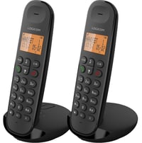 Bezdrôtový telefón Logicom ILOA 255T DECT Duo so záznamníkom – 2 slúchadlá – dosah 300 m – pohotovostný režim 90 hodín – čierny 1