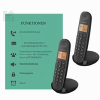 Bezdrôtový telefón Logicom ILOA 255T DECT Duo so záznamníkom – 2 slúchadlá – dosah 300 m – pohotovostný režim 90 hodín – čierny 4