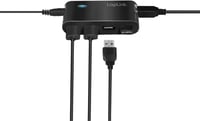 LogiLink 4 portos USB hub fekete tápegységgel UA0085 - Single 4